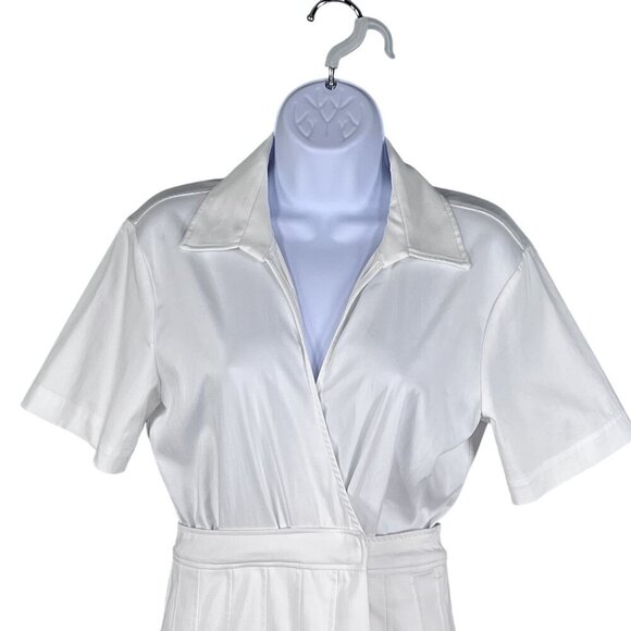 Zara Womens XS White Pleated Wrap Tennis Skort Dress Pickleball Preppy Old Money - Picture 8 of 15